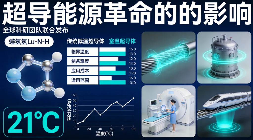 镥氮氢超导材料四大应用场景：电力传输、核聚变、医疗影像与磁悬浮列车